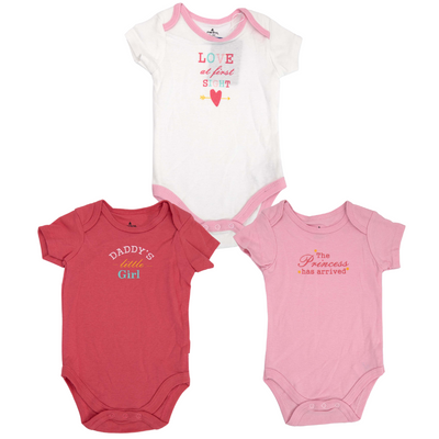 SET DE BODYS PARA NIÑA (3 PZAS.)