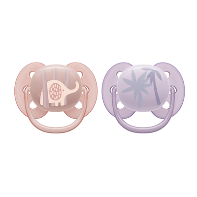 Chupetes Ultra Soft Para Bebés de 0 a 6 Meses - Paquete de 2 Unidades