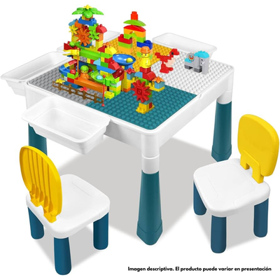 Mesita de Juego para Niños (Incluye 170 piezas de legos)