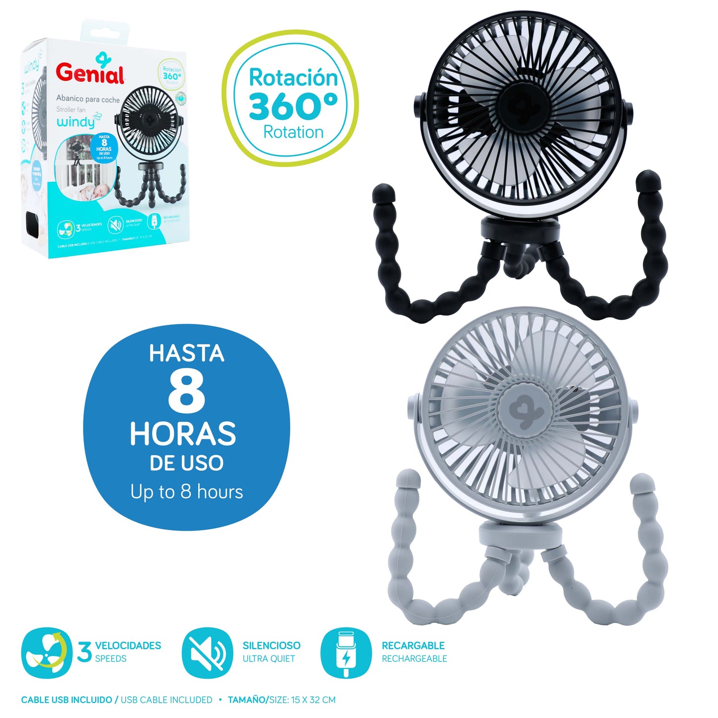 Abanico Recargable