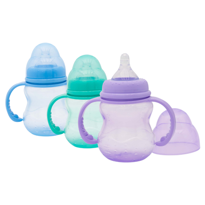 Biberón a Vaso Genial 3 Etapas con Asas – 240 ml, Boquilla Intercambiable, BPA Free, 3+ Meses