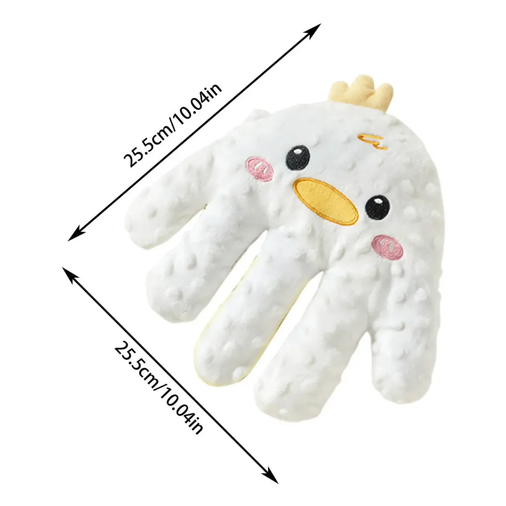 Juguete Calmante para Bebé Tipo Mano de Peluche con Movimiento de Golpecitos – 25.5 x 25.5 cm