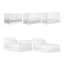 Cuna de Madera Para Bebe Multiuso 5 en 1 - Tamaño 135 x 75 x 89cm