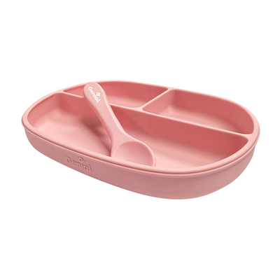 Set de Plato y Cuchara para Bebé de Silicona