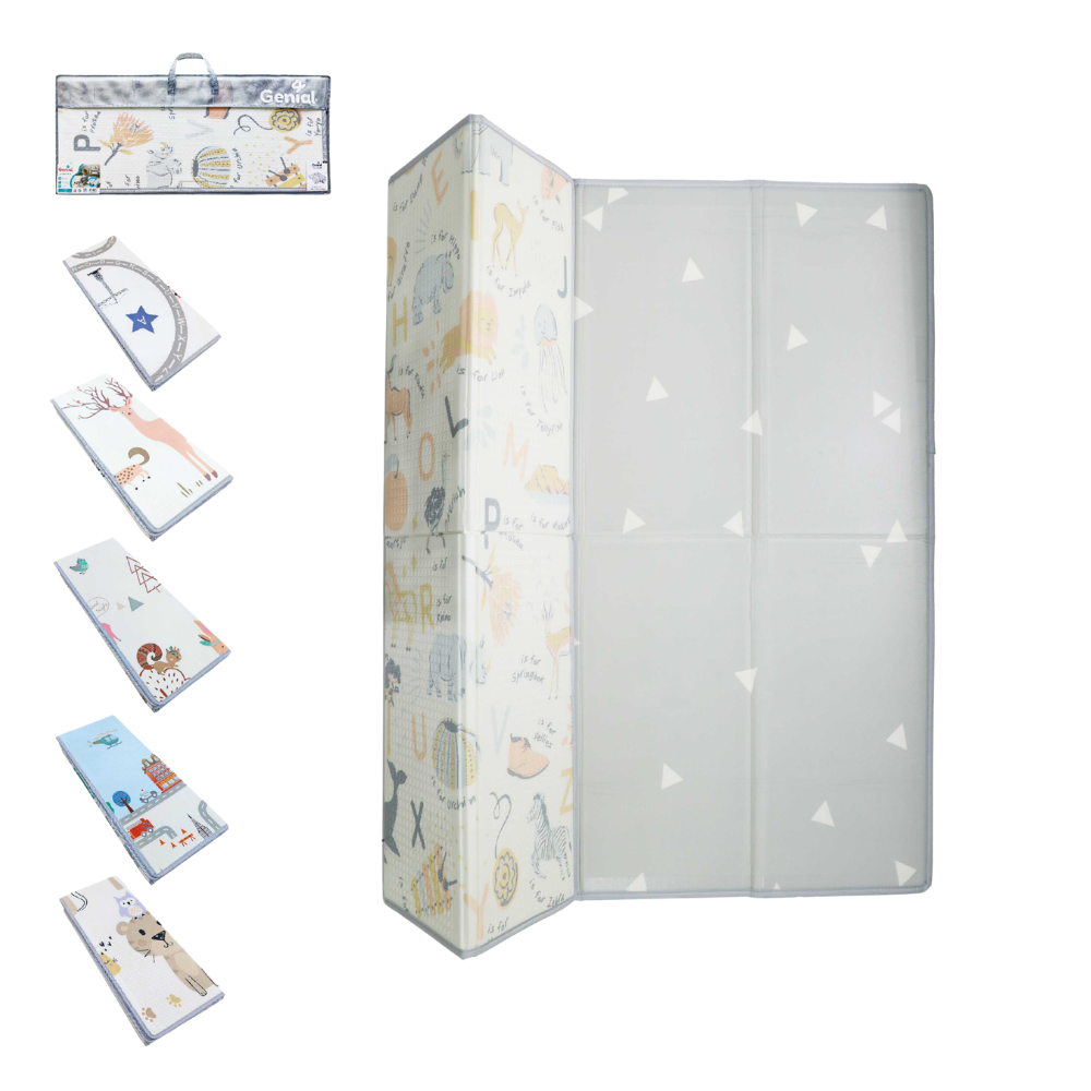 Tapete de Juego Plegable Genial para Bebé 2 × 1.8 m – Reversible, Impermeable y BPA Free