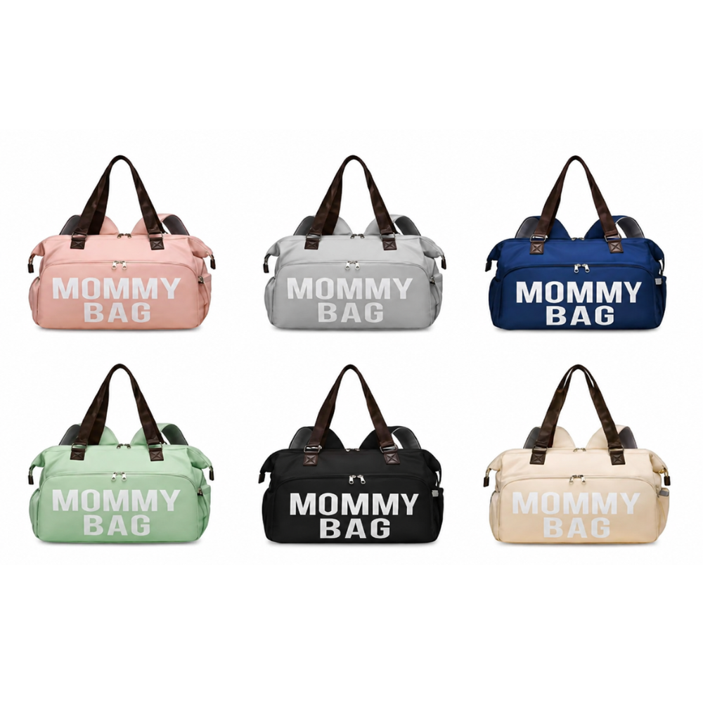 Pañalera Mommy Bag Multifuncional con Cambiador, Bolsillos Térmicos y Compartimento para Zapatos – Bolso y Mochila para Bebé