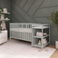 Cuna de Madera Para Bebés 2 en 1 - Cuna y Cambiador - Tamaño 180 x 76 x 91 cm