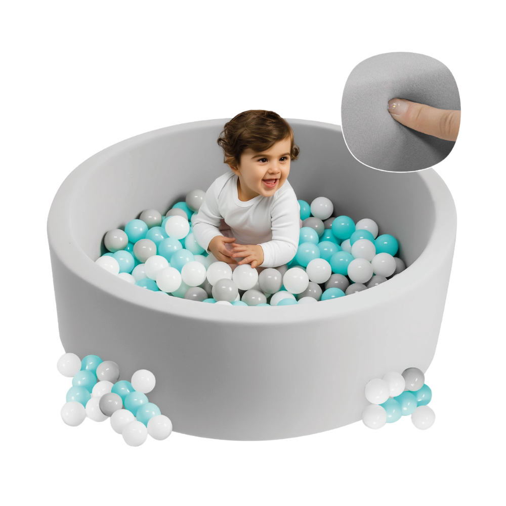 Piscina de Pelotas Genial PlayBalls para Bebé – 200 Bolas, Suave y Segura, 10+ Meses
