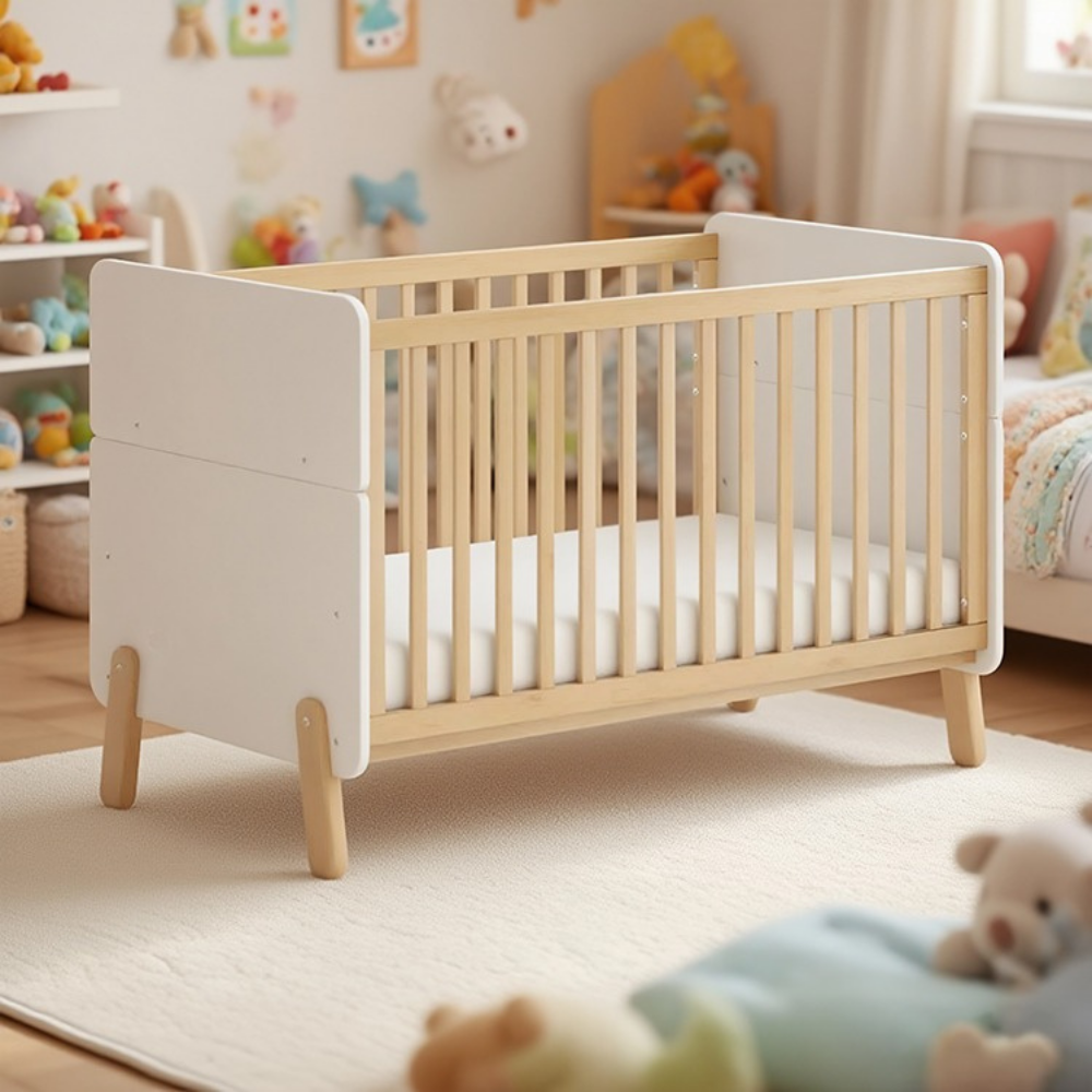 Cuna para Bebe de Madera Tamaño 125 x 92 x 65cm - Fabricada en Madera de Araucaria Australiana