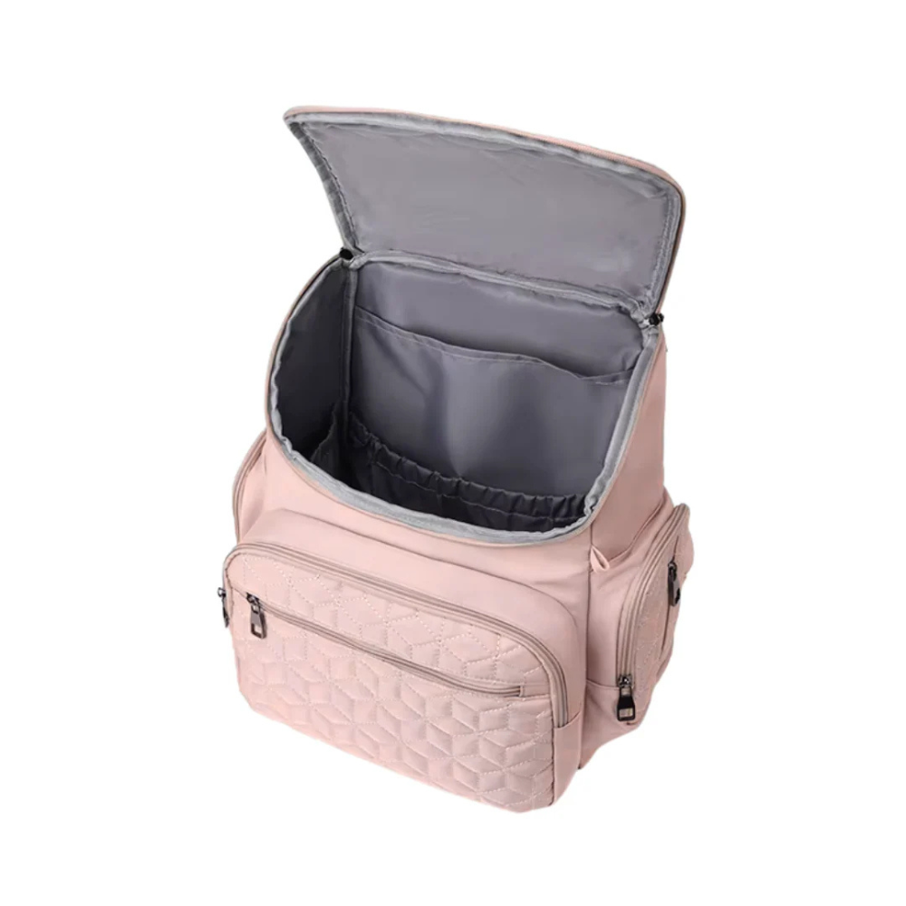 Mochila Pañalera para Bebé de Gran Capacidad con Compartimentos Organizadores, Bolsillos Laterales y Estuche – Mommy Bag