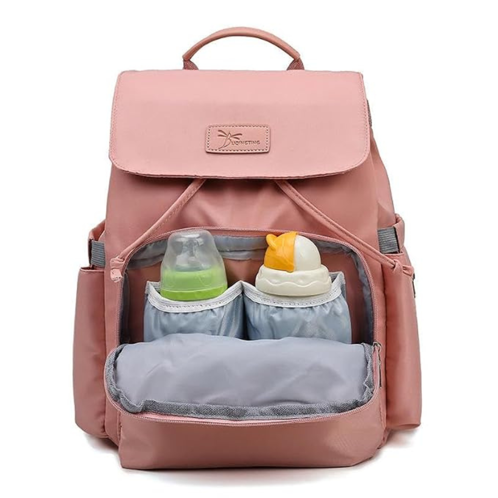 Mochila Pañalera para Bebé de Gran Capacidad con Compartimentos para Biberones, Bolsillo Húmedo/Seco y Múltiples Organizadores