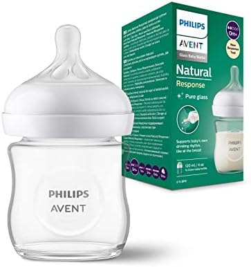 Biberón Natural Response de Vidrio 4oz 0m+