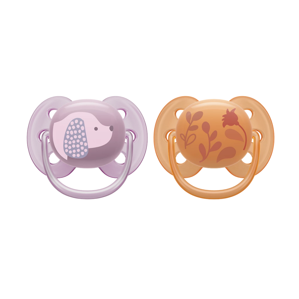 Chupetes Ultra Soft Para Bebés de 6 a 18 Meses - Paquete de 2 Unidades