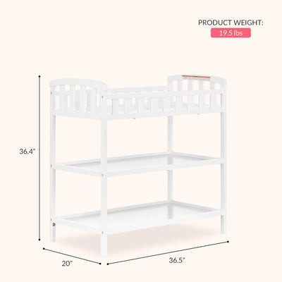 Cambiador para Bebe en Madera de Pino - Blanco