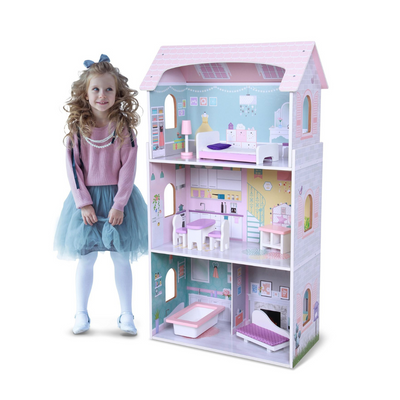 Casita de Madera Para Niñas (95cm x 52cm x 24cm)