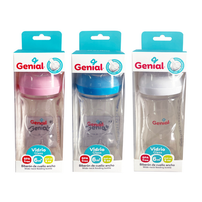 Biberón Para Bebés de Vidrio Cuello Ancho 8 Oz