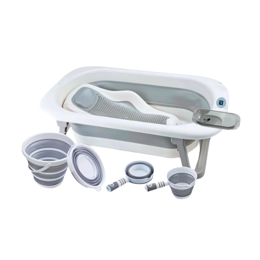 Set de Bañera Para Bebés 4 en 1 - Incluye Asiento, Balde y Regadores