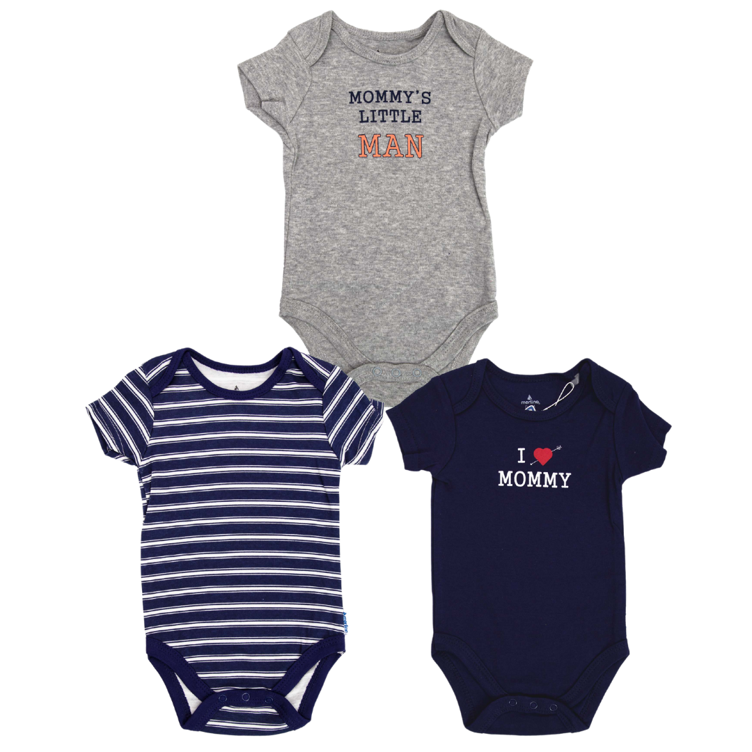 SET DE BODYS PARA NIÑO (3 PZAS.)