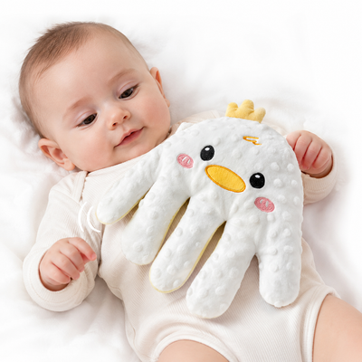 Juguete Calmante para Bebé Tipo Mano de Peluche con Movimiento de Golpecitos – 25.5 x 25.5 cm
