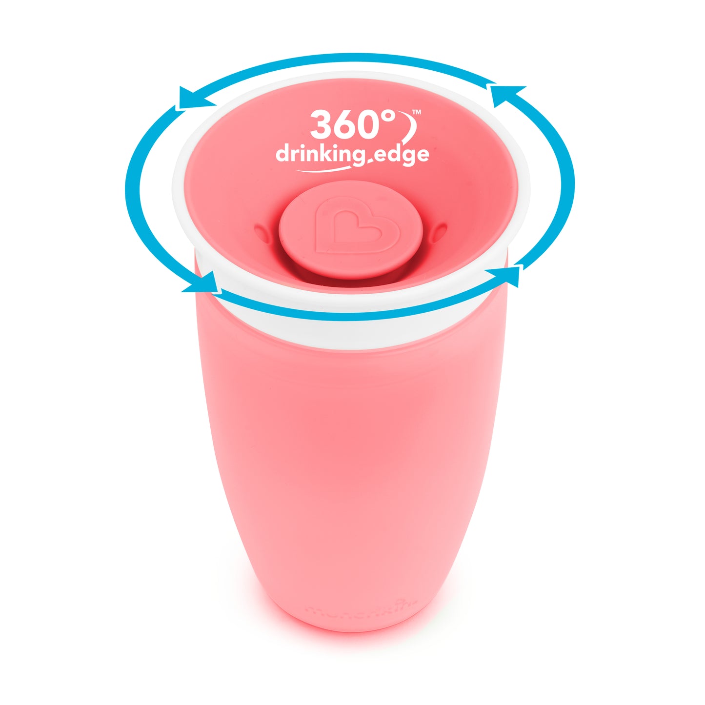 Vaso 360 10 OZ. Con Tapa - Rosa