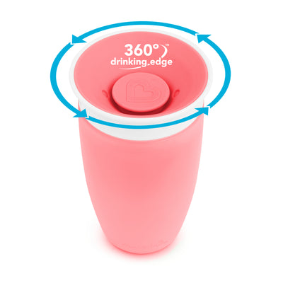 Vaso 360 10 OZ. Con Tapa - Rosa